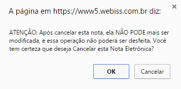 fim, selecionar a opção Concordo, conforme indicado pela seta vermelha e, clicar no botão Confirmar Cancelamento, conforme indicado pela seta azul na Figura 6.4 (a).