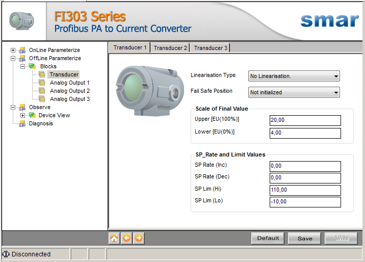 Parametrização e Diagnósticos IF Series A série 300 de conversores de sinal fieldbus da Smar encontra-se disponível nas tecnologias FOUNDATION fieldbus e PROFIBUS-PA.