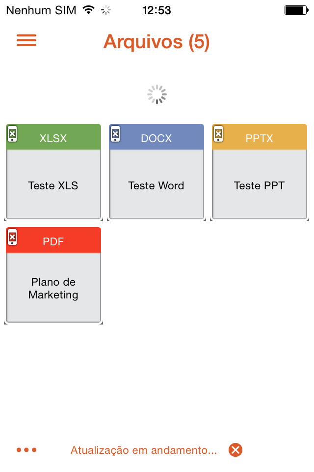 3.5 Arquivos Essa opção permite visualizar os arquivos do seu Cloud que estão armazenandos na nuvem.