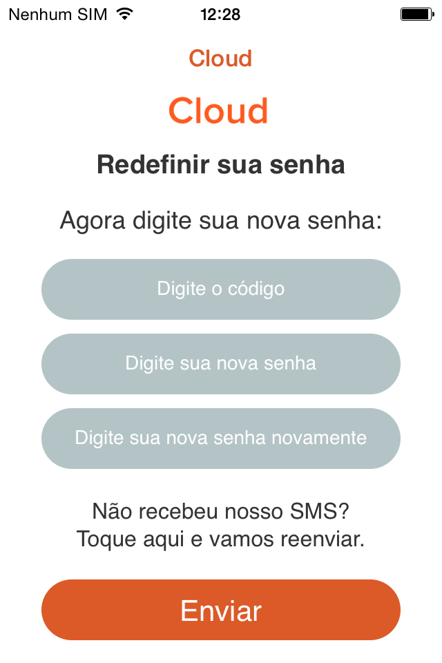 Insira seu Login e Senha e toque no botão Entrar. Caso não lembre a sua senha, toque em Esqueceu a senha?