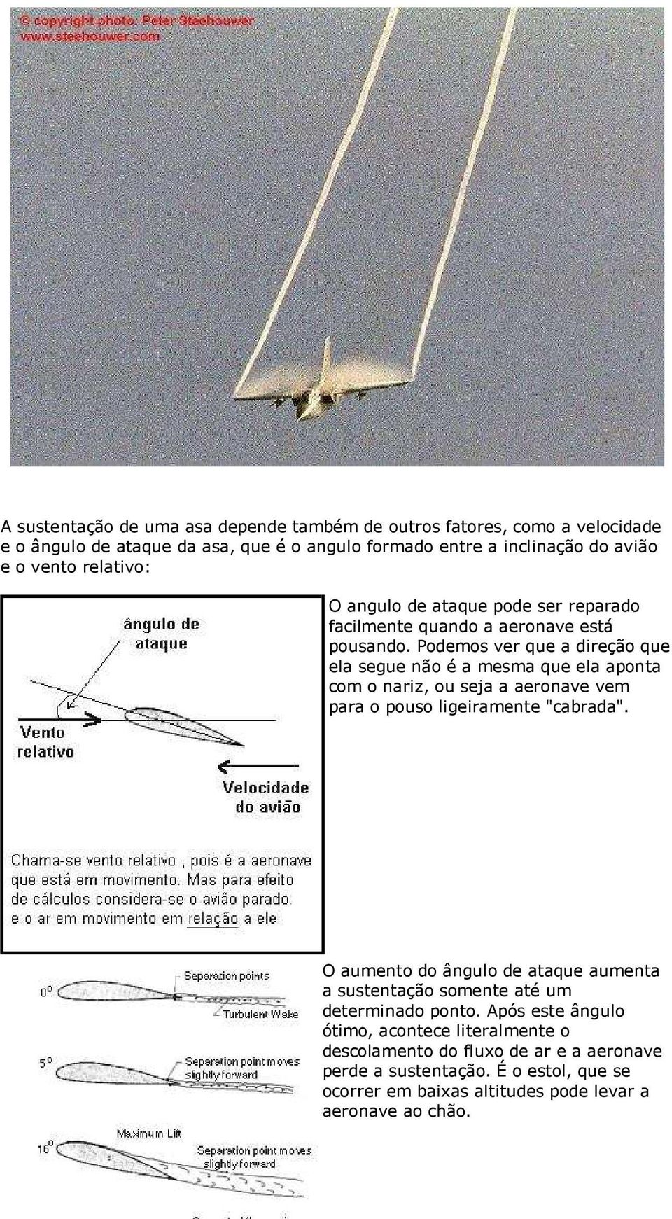 Podemos ver que a direção que ela segue não é a mesma que ela aponta com o nariz, ou seja a aeronave vem para o pouso ligeiramente "cabrada".