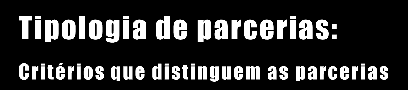 Estrutura interorganizacional Inexistência de coordenação Acordos contratuais Propriedade partilhada Objetivos Ex: Partilha de conhecimento Partilha de recursos monetários