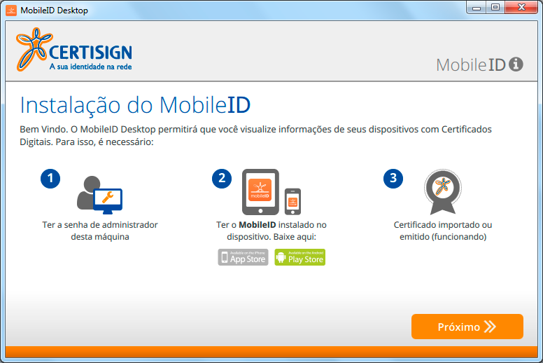 Guia de Uso - Mobile ID Página 49 6.2. Configuração do MobileID Desktop Após a instalação do MobileID Desktop, agora deve-se configurá-lo.