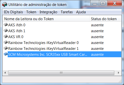 Verificando o Certificado Verifique se a leitora está devidamente conectada ao computador para inserir o cartão e verificar se o certificado será reconhecido.