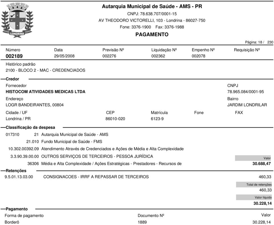 09 Atendimento Através de Credenciados e Ações de Média e Alta Complexidade 3.3.90.39.00.