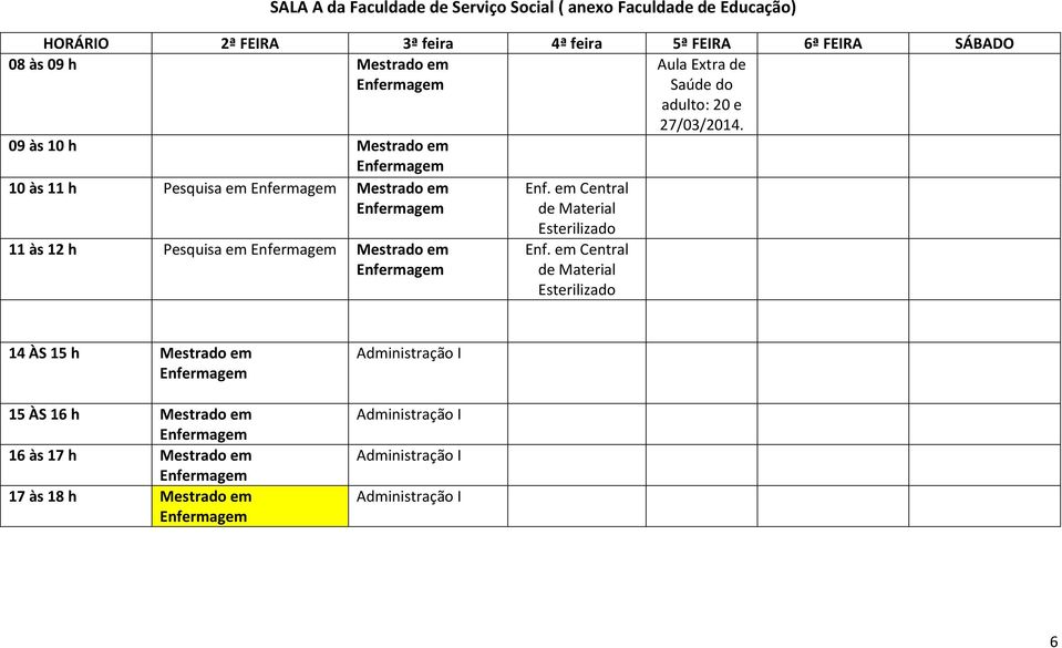 em Central de Material Esterilizado Enf.