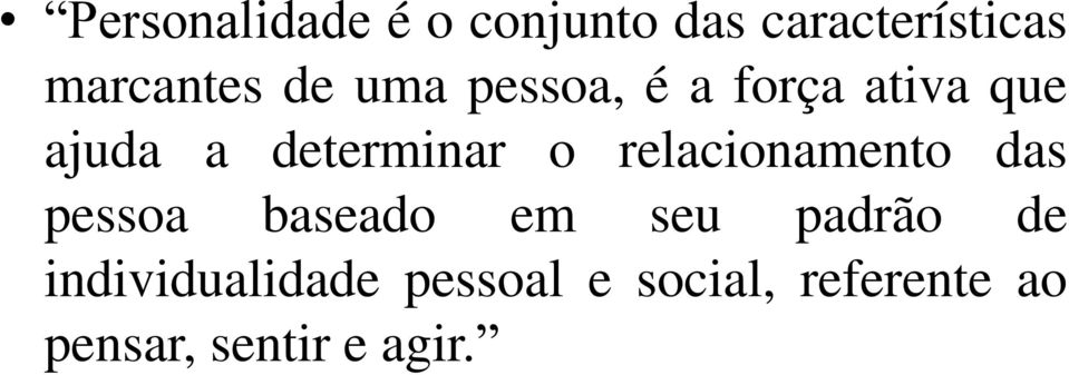 relacionamento das pessoa baseado em seu padrão de