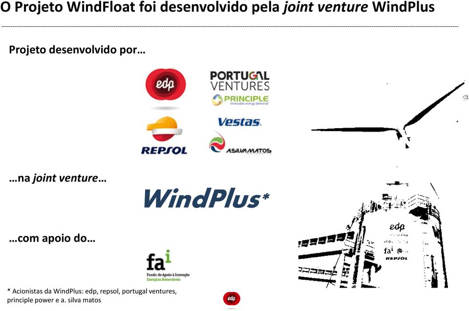 venture WindPlus* com apoio do * Acionistas da