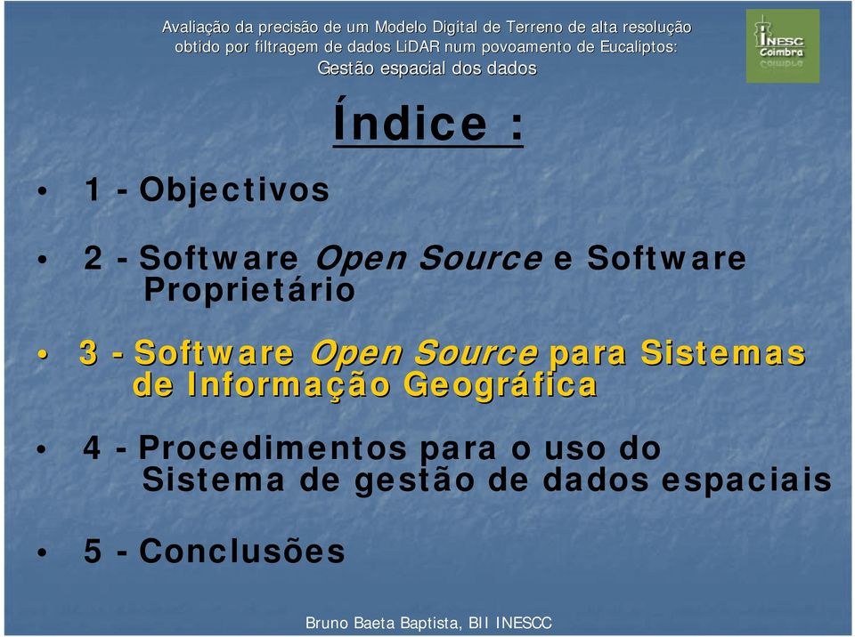 Sistemas de Informação Geográfica 4 - Procedimentos