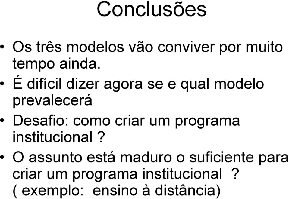 criar um programa institucional?