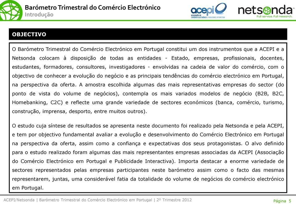 do comércio electrónico em Portugal, na perspectiva da oferta.