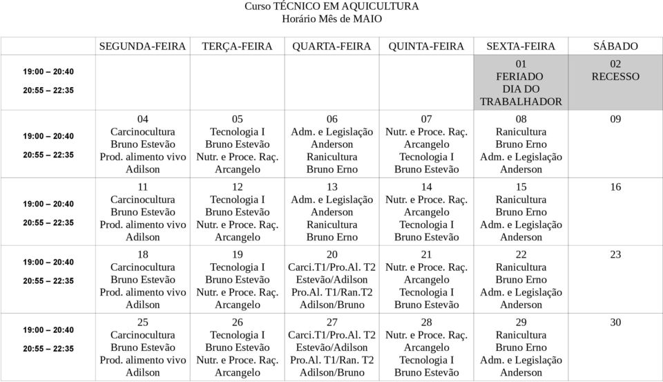 Estevão/ Pro.Al. T1/Ran.