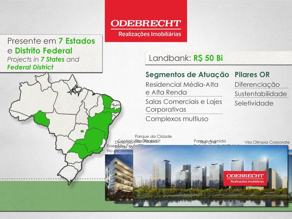 Sustentabilidade Seletividade Parque da Cidade Dimension Central Vila São Olímpia Paulo/SP Essence Rio São de Paulo/SP