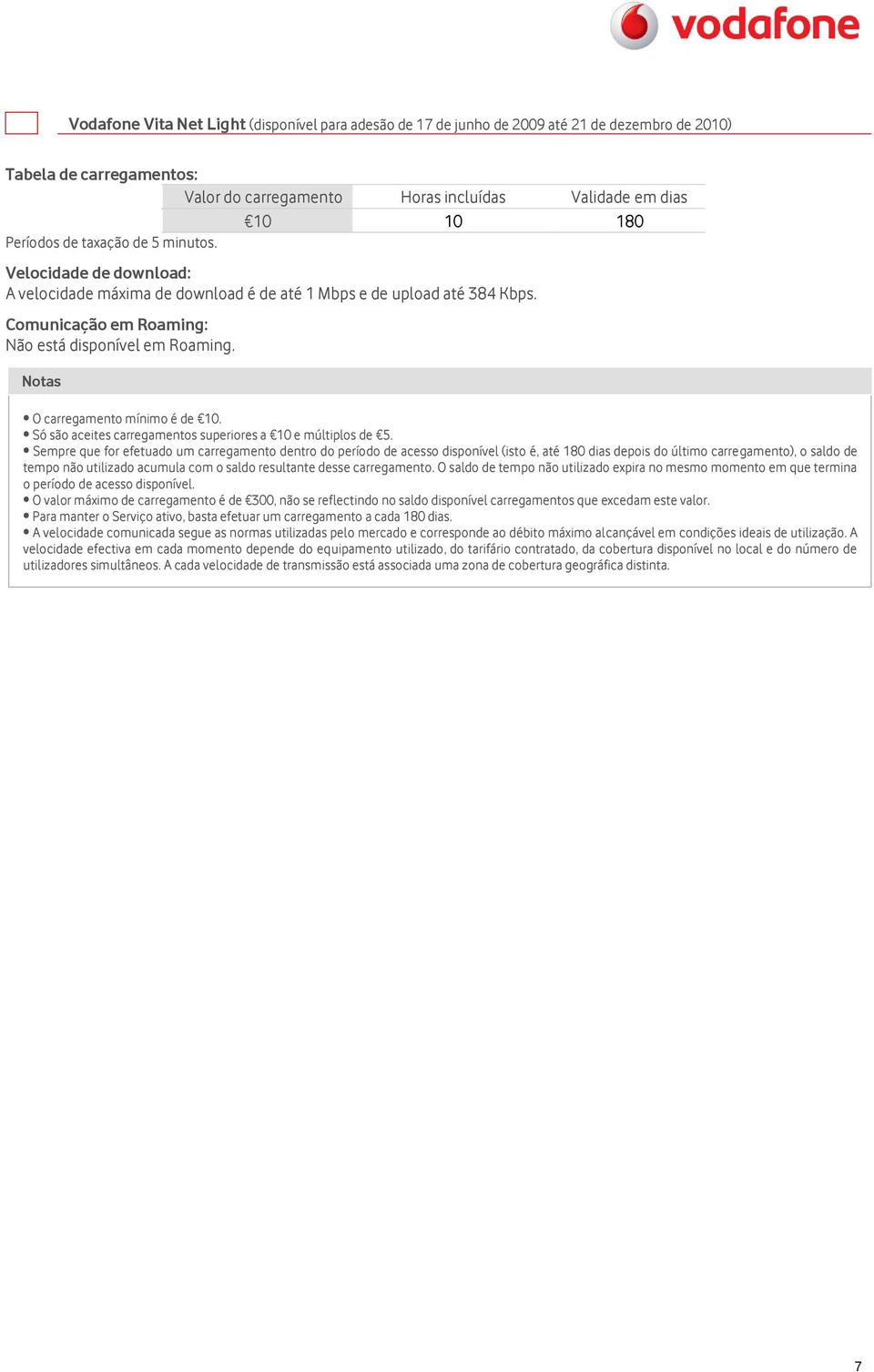 Sempre que for efetuado um carregamento dentro do período de acesso disponível (isto é, até 180 dias depois do último carregamento), o saldo de tempo não utilizado acumula com o saldo resultante