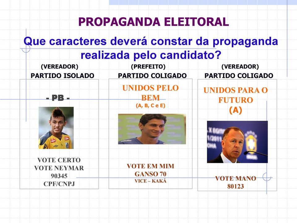 COLIGADO - PB - UNIDOS PELO BEM (A, B, C e E) UNIDOS PARA O FUTURO (A)