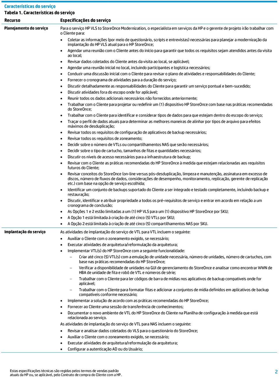 gerente de projeto irão trabalhar com o Cliente para: Coletar as informações (por meio de questionário, scripts e entrevistas) necessárias para planejar a modernização da implantação do HP VLS atual