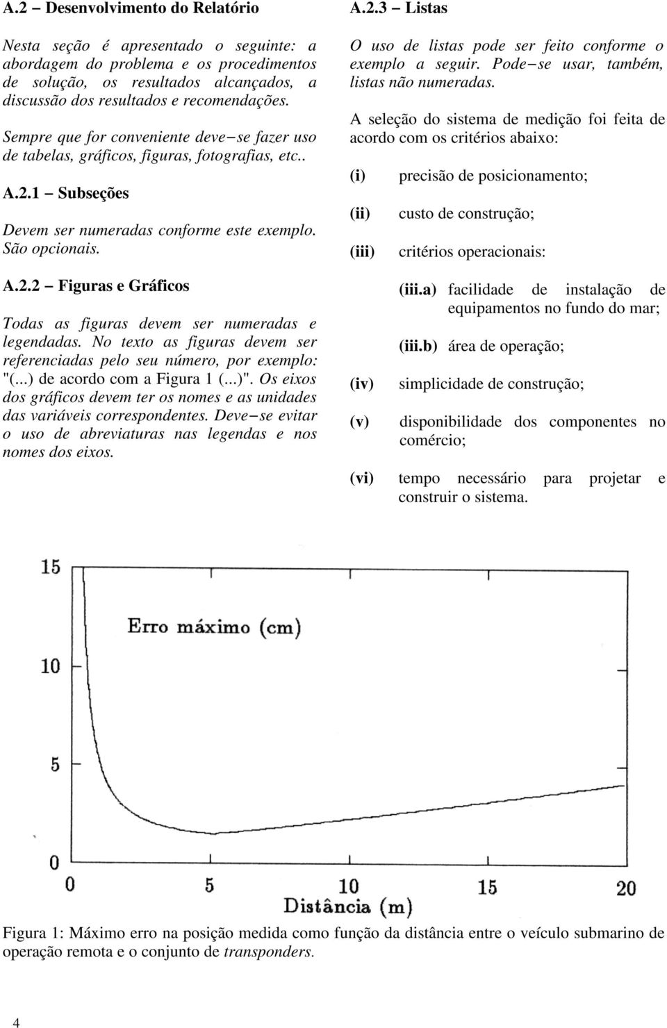 No texto as figuras devem ser referenciadas pelo seu número, por exemplo: "(...) de acordo com a Figura 1 (...)". Os eixos dos gráficos devem ter os nomes e as unidades das variáveis correspondentes.