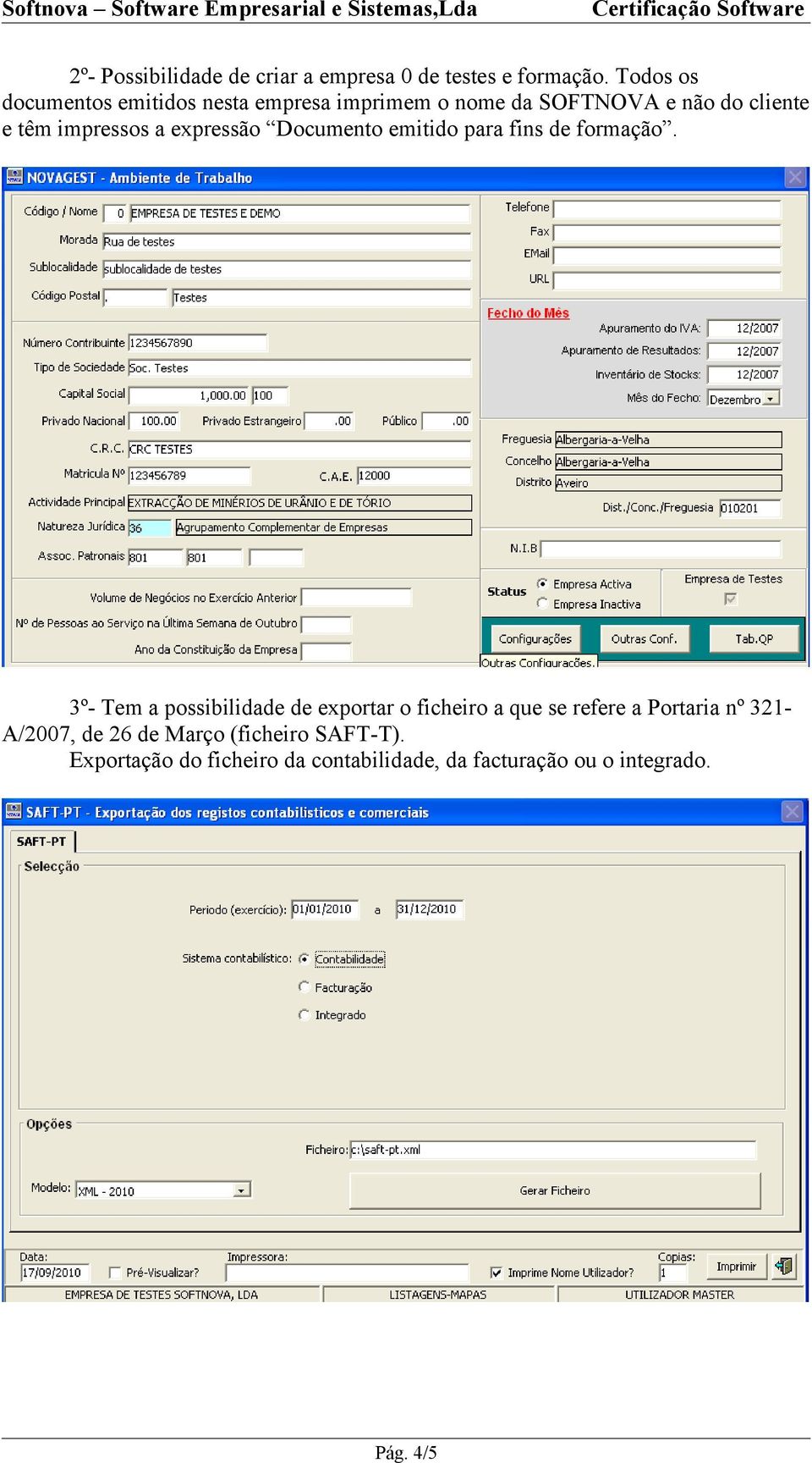 expressão Documento emitido para fins de formação.