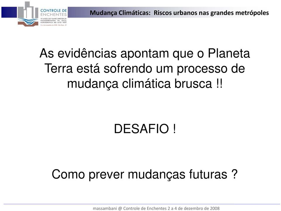 processo de mudança climática