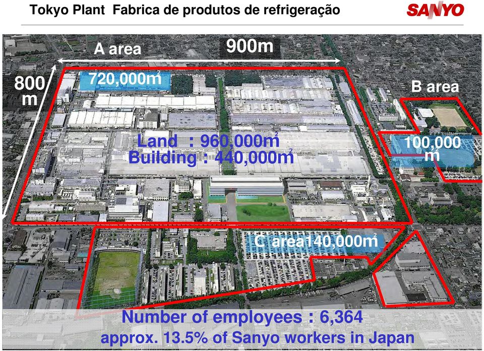 Building:440,000m2 B area 100,000 m2 C area140,000m2 3