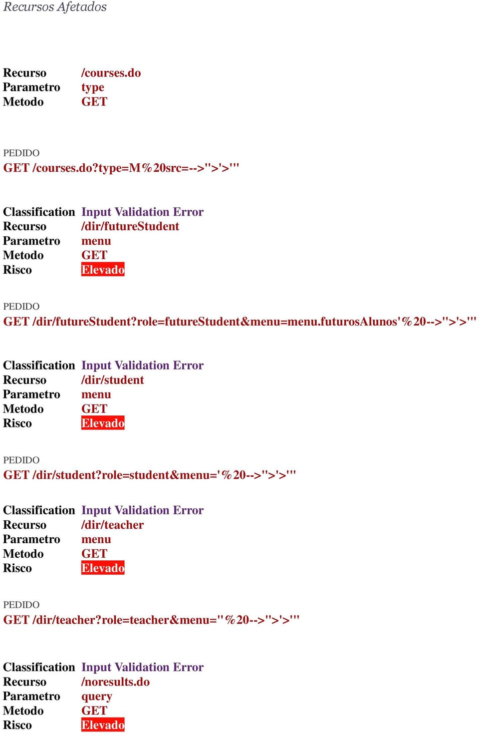 futurosalunos'%20-->">'>'" Recurso /dir/student Parametro menu GET /dir/student?