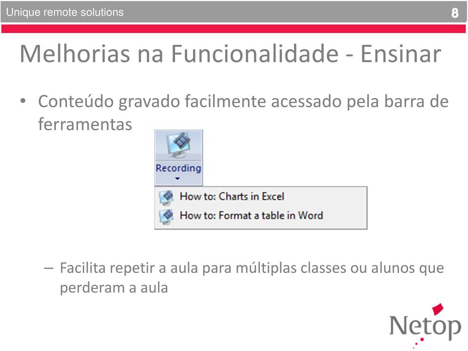 barra de ferramentas Facilita repetir a