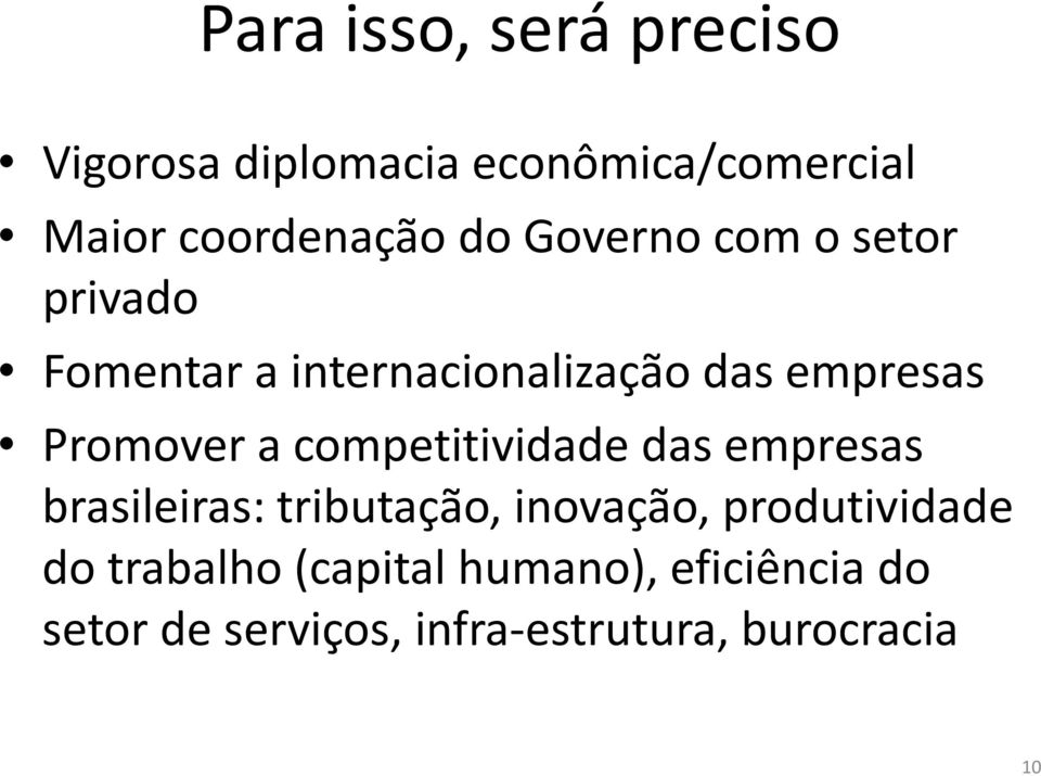 competitividade das empresas brasileiras: tributação, inovação, produtividade do