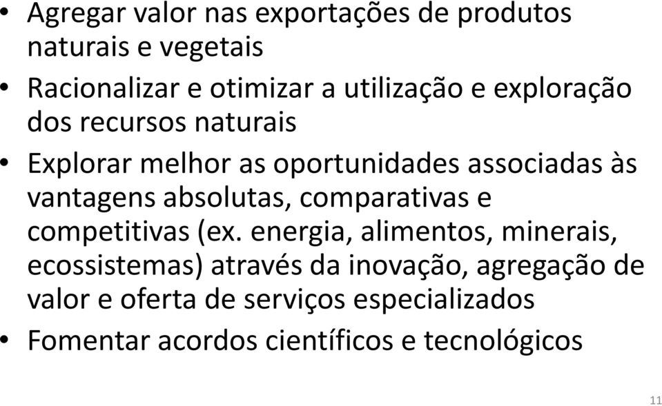 comparativas e competitivas (ex.