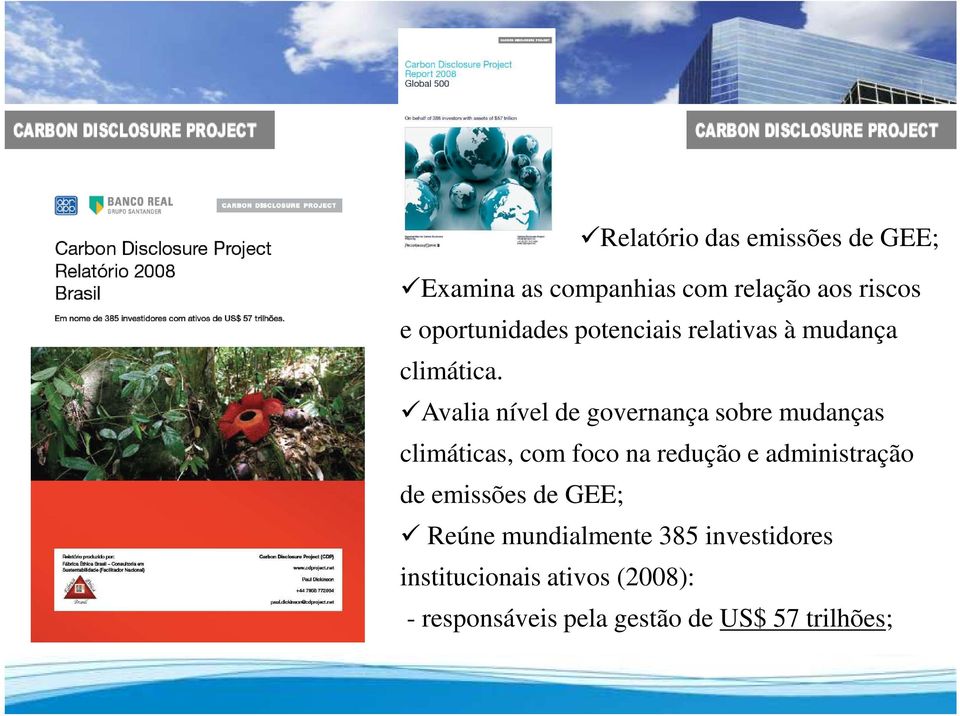 Avalia nível de governança sobre mudanças climáticas, com foco na redução e