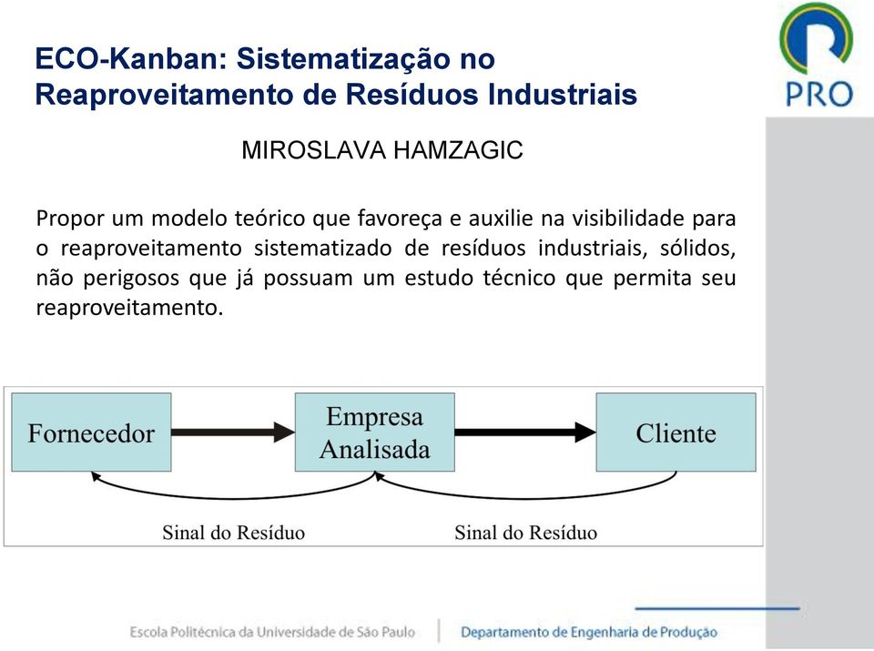 visibilidade para o reaproveitamento sistematizado de resíduos industriais,