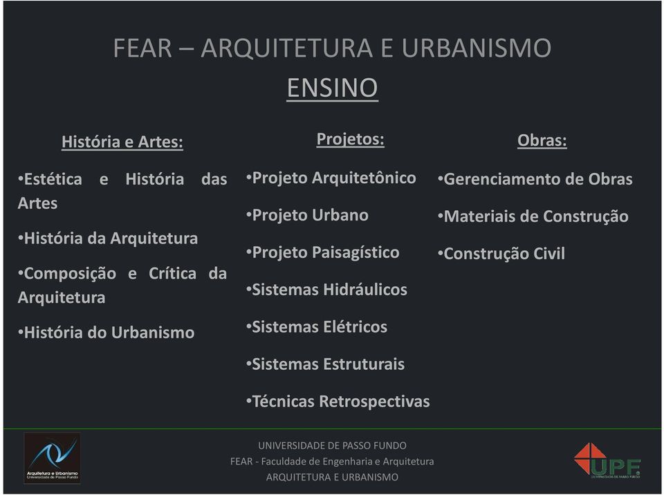 Projeto Urbano Projeto Paisagístico Sistemas Hidráulicos Sistemas Elétricos Sistemas