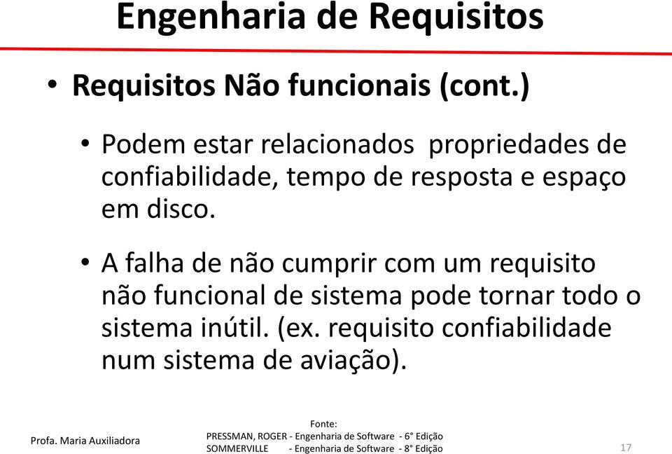 e espaço em disco.