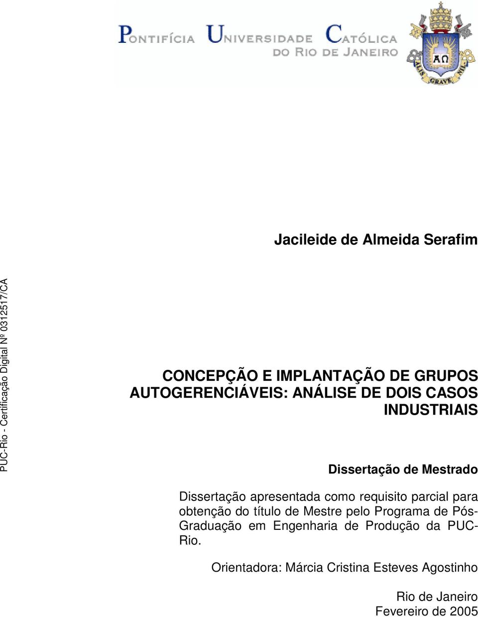 parcial para obtenção do título de Mestre pelo Programa de Pós- Graduação em Engenharia de