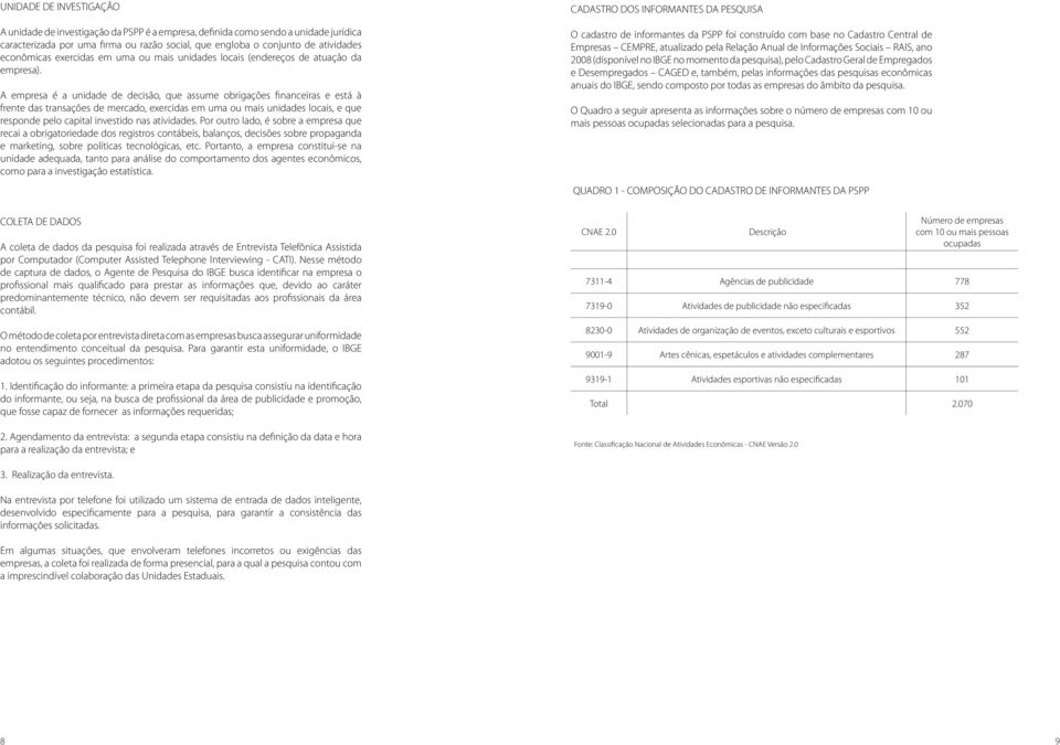 A empresa é a unidade de decisão, que assume obrigações financeiras e está à frente das transações de mercado, exercidas em uma ou mais unidades locais, e que responde pelo capital investido nas