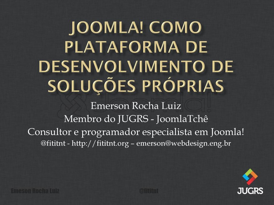 especialista em Joomla!