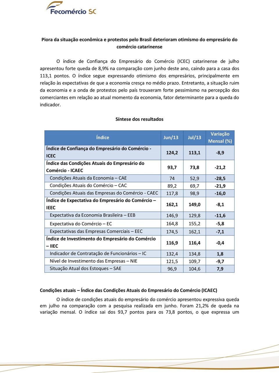 O índice segue expressando otimismo dos empresários, principalmente em relação às expectativas de que a economia cresça no médio prazo.