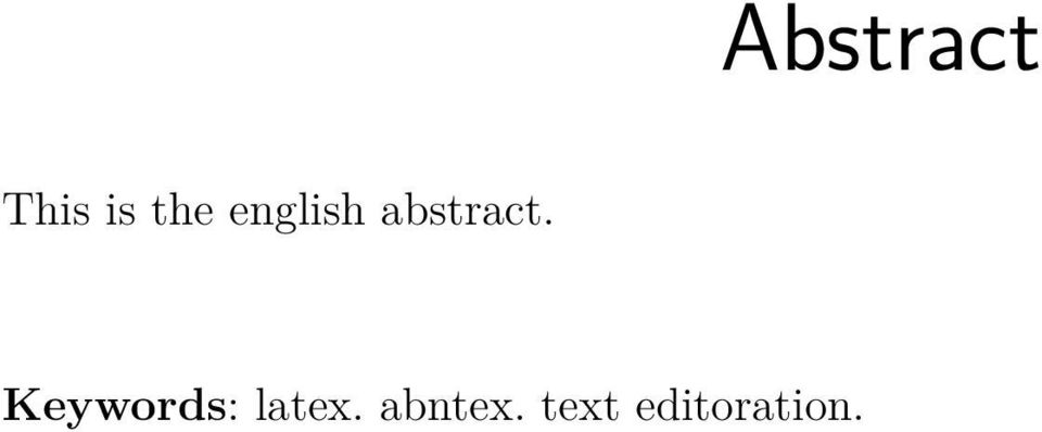 Keywords: latex.