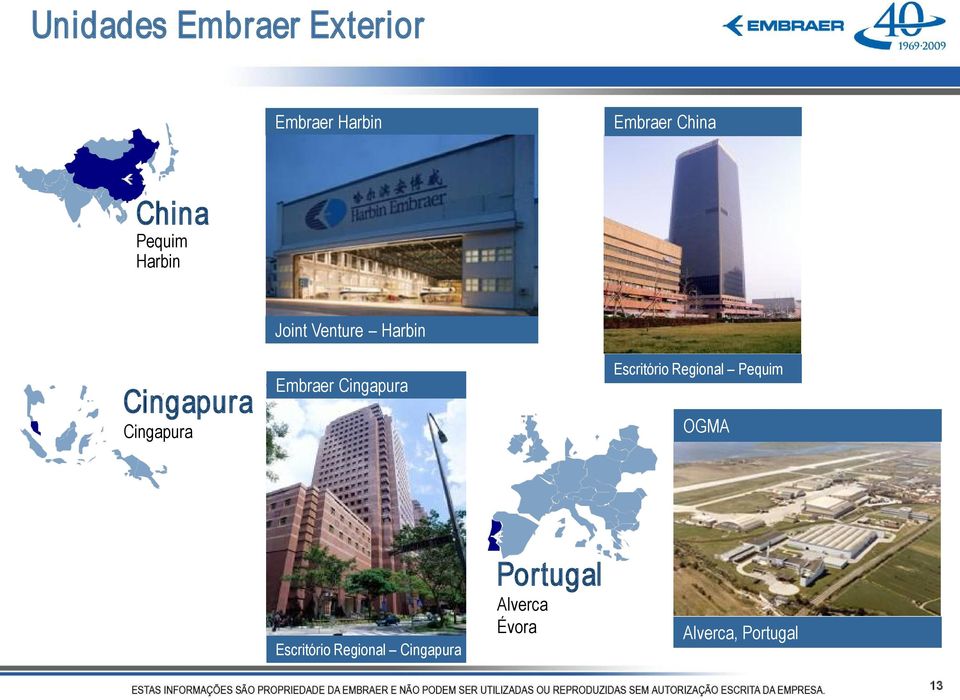 Harbin Embraer Cingapura Escritório Regional Pequim OGMA