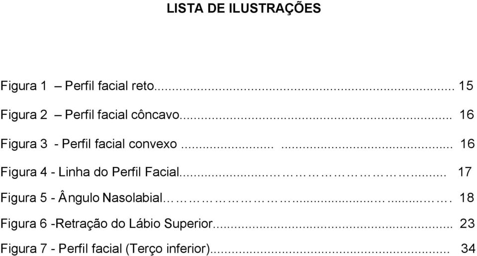 ..... 16 Figura 4 - Linha do Perfil Facial...... 17 Figura 5 - Ângulo Nasolabial.