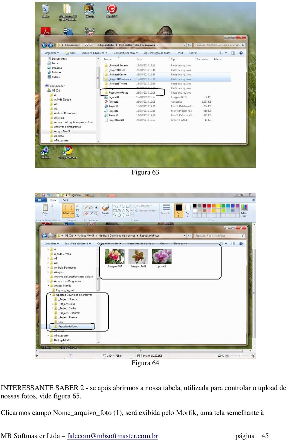 65. Clicarmos campo Nome_arquivo_foto (1), será exibida pelo Morfik,