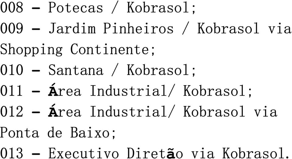 Área Industrial/ Kobrasol; 012 Área Industrial/