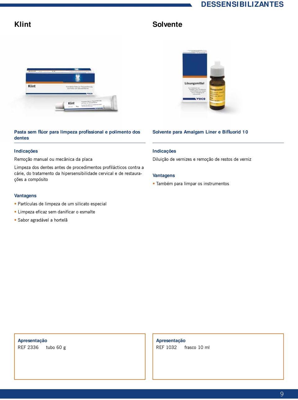 compósito Solvente para Amalgam Liner e Bifluorid 10 Diluição de vernizes e remoção de restos de verniz Também para limpar os instrumentos