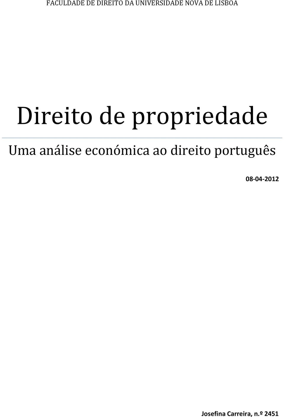 Uma análise económica ao direito