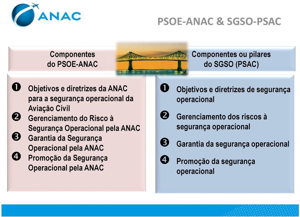 Segurança Operacional pela ANAC Promoção da Segurança Operacional pela ANAC Objetivos e diretrizes de segurança