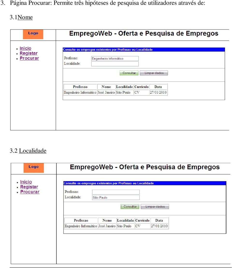 pesquisa de utilizadores