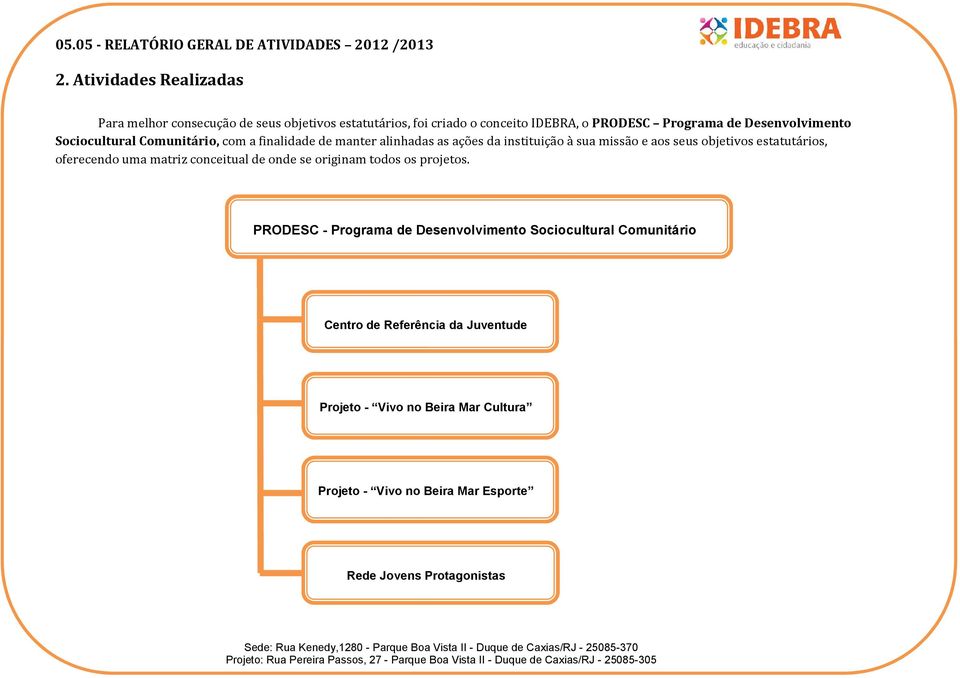 estatutários, oferecendo uma matriz conceitual de onde se originam todos os projetos.