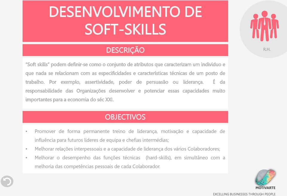 É da responsabilidade das Organizações desenvolver e potenciar essas capacidades muito importantes para a economia do séc XXI.