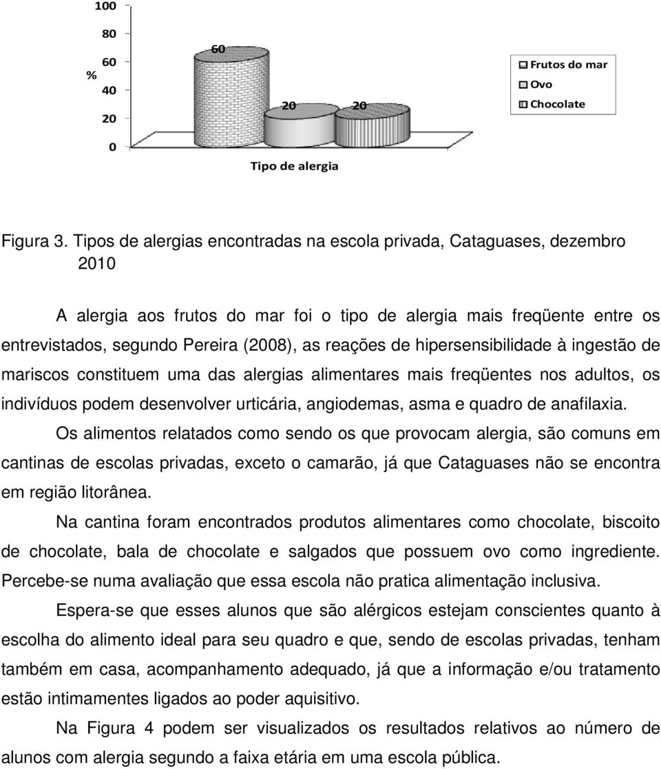 de hipersensibilidade à ingestão de mariscos constituem uma das alergias alimentares mais freqüentes nos adultos, os indivíduos podem desenvolver urticária, angiodemas, asma e quadro de anafilaxia.