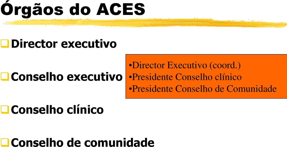 ) Presidente Conselho clínico Presidente