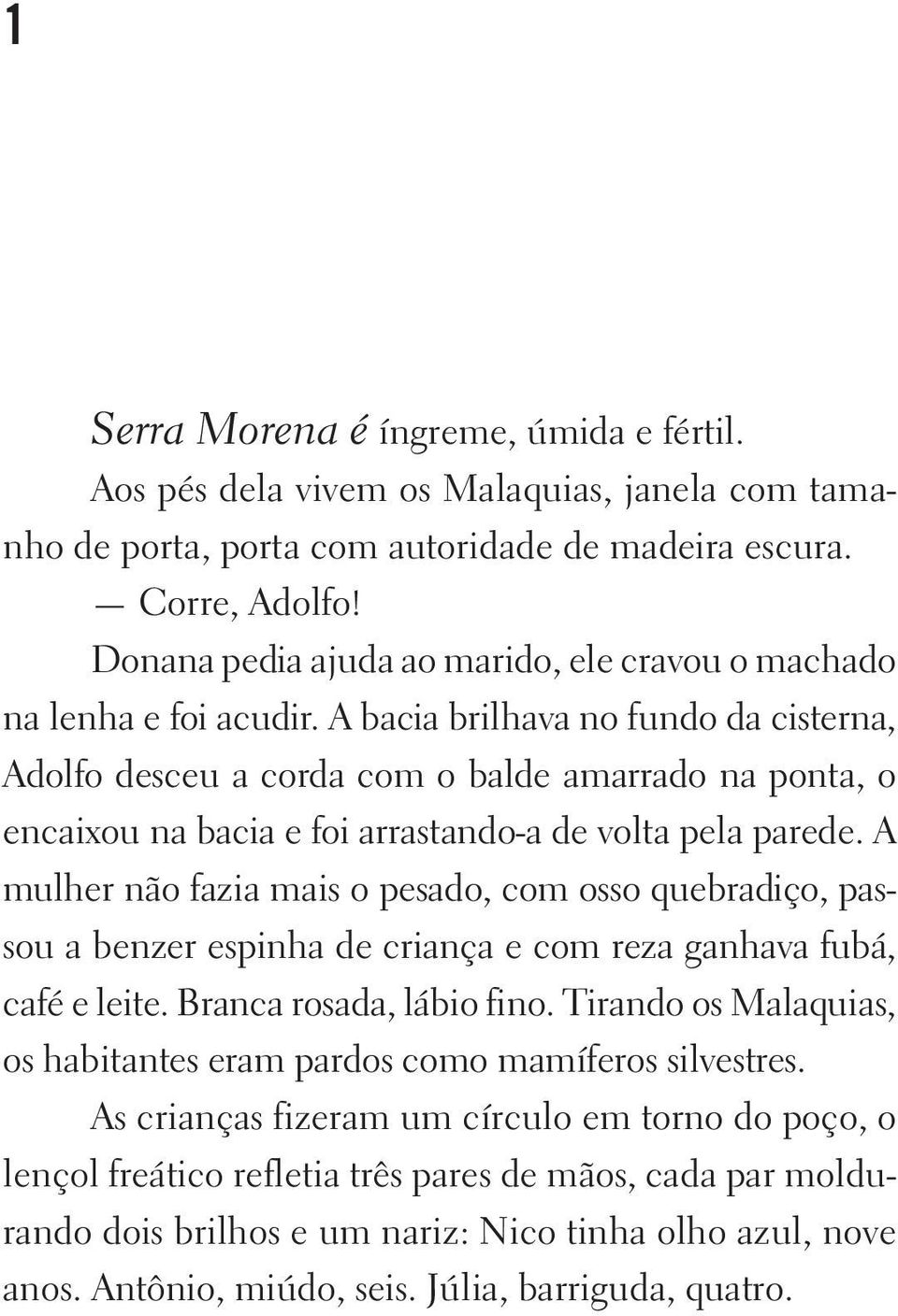 A ba cia bri lha va no fun do da cis ter na, Adolfo des ceu a cor da com o bal de amar ra do na pon ta, o encaixou na bacia e foi arrastando-a de volta pela parede.